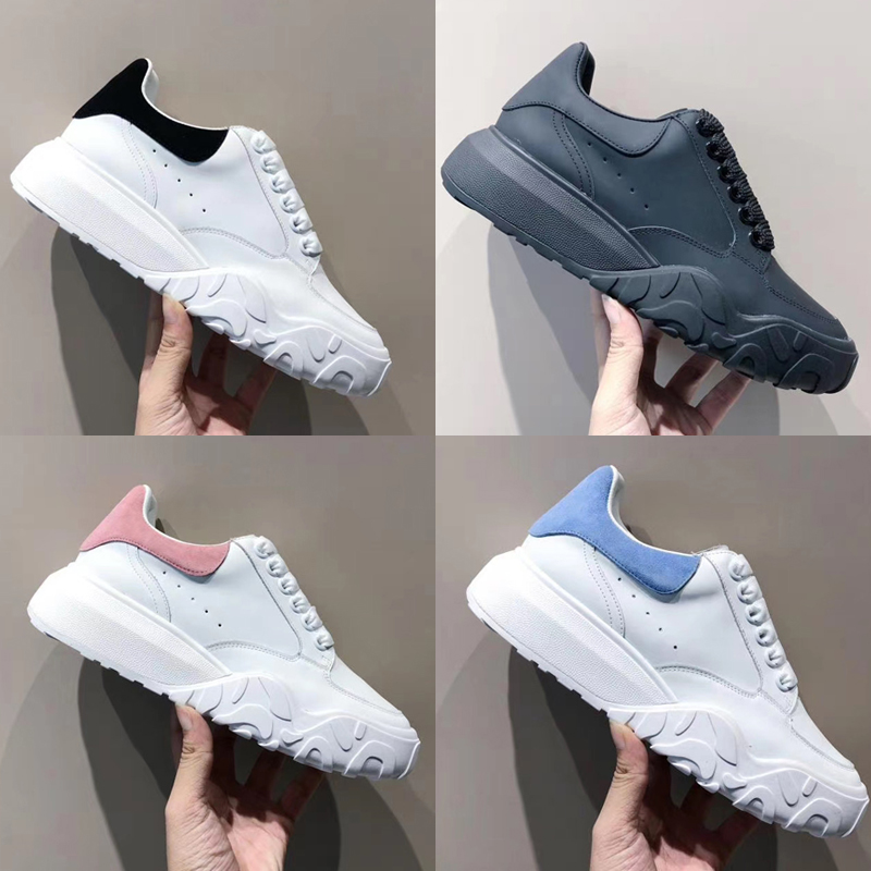 

Women's court trainer platform shoes multi-color white black green red blue glow in the dark 45mm Real Leather fashion women casual Sneakers, Color 4
