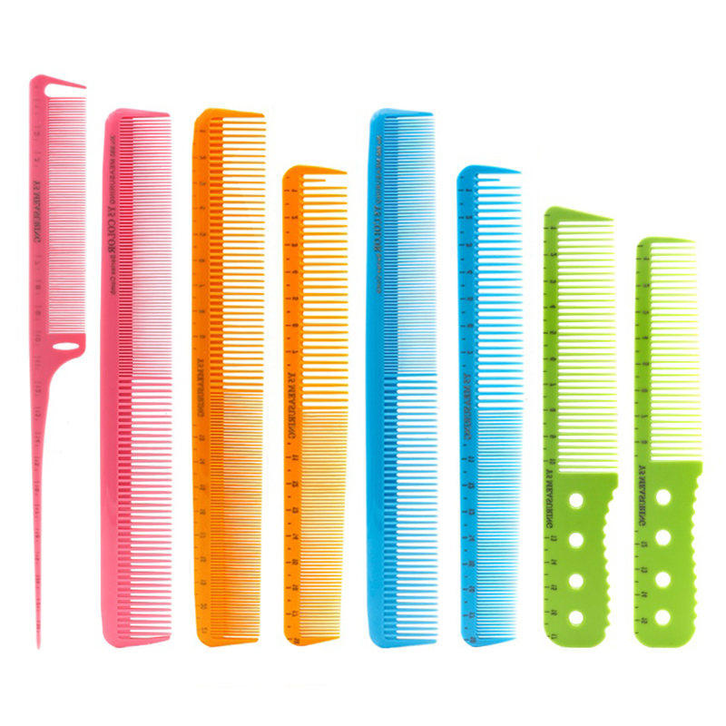 

6 Pcs/Set Professional Barber Comb Salon Hairdressing Hair Cutting Comb with Scale Hairdresser Tool Measuring Hair