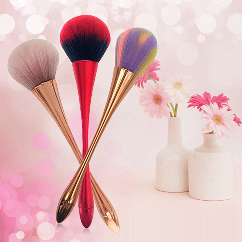 

1Pcs Professional Makeup Brush Fan-Shaped Powder Make Up Brushes with Rainbow Color Ferrule Cosmetic Makeup Brush Set Kit