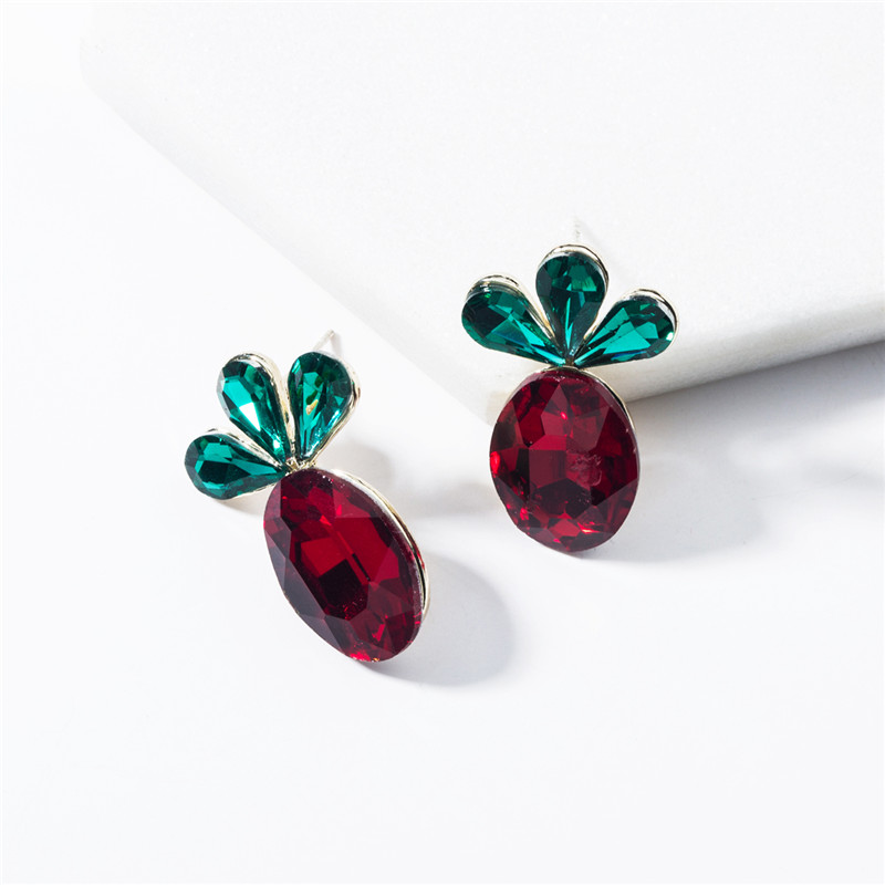 

2020 new fashion jewelry creative acrylic radish earrings personality cute wild fashion women's holiday party earrings