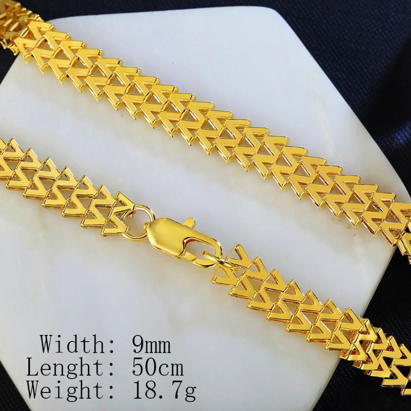 

Fashion Necklace For Women 9MM Pendant Jewelry Accessories Ladies Necklace Letter Clavicle chain Metal Copper