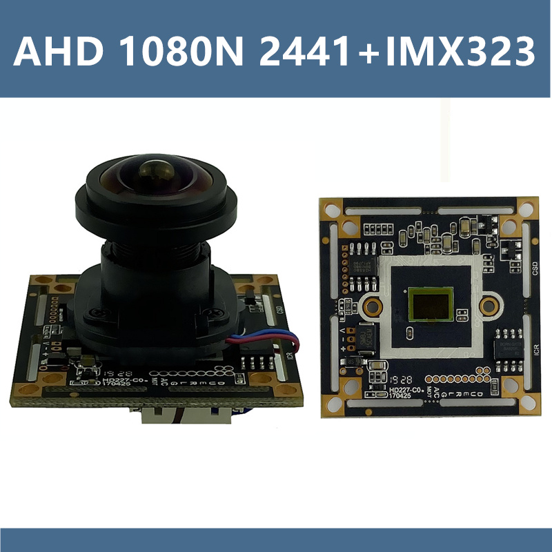 

2441+Sony IMX323 AHD Camera Module Board FishEye Panorama 2.8-12mm 1920*1080 IRC M12 Lens 1080N CCTV Security Surveillance