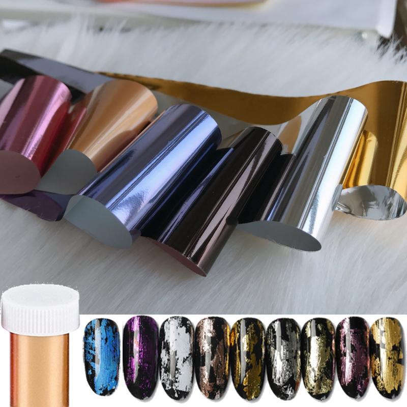 

Nail Foil Matte Transfer Starry Sky 4*100CM Rose Gold Sliver Blue Nail Art Stickers And Decals DIY Tips for Decoration