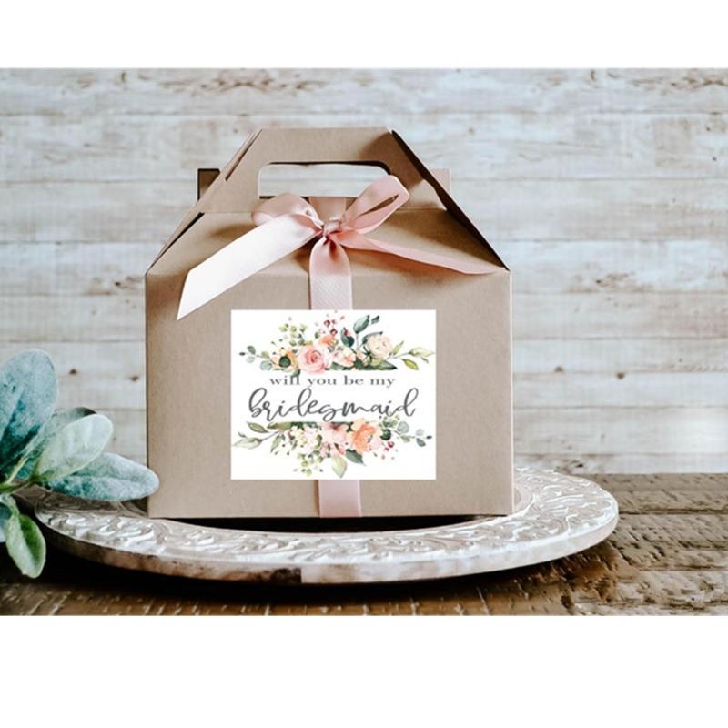 

satin ribbon gift box With Lid,Personalized name box Bridesmaid Proposal,floral wreath,brithday gift box,Wedding Favor,Keepsake