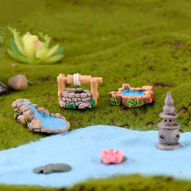 

1 PC DIY Miniature Mini Water Pool Fairy Garden Lawn Ornament For Mountain Dollhouse Home Decor Craft