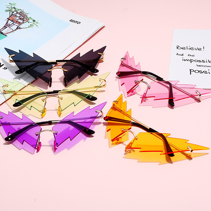 

Cool 2020 New cat Sunglasses Fashion Eyewear Women Men Rimless Eyeglasses Vintage punk Sun Glasses UV400 FML