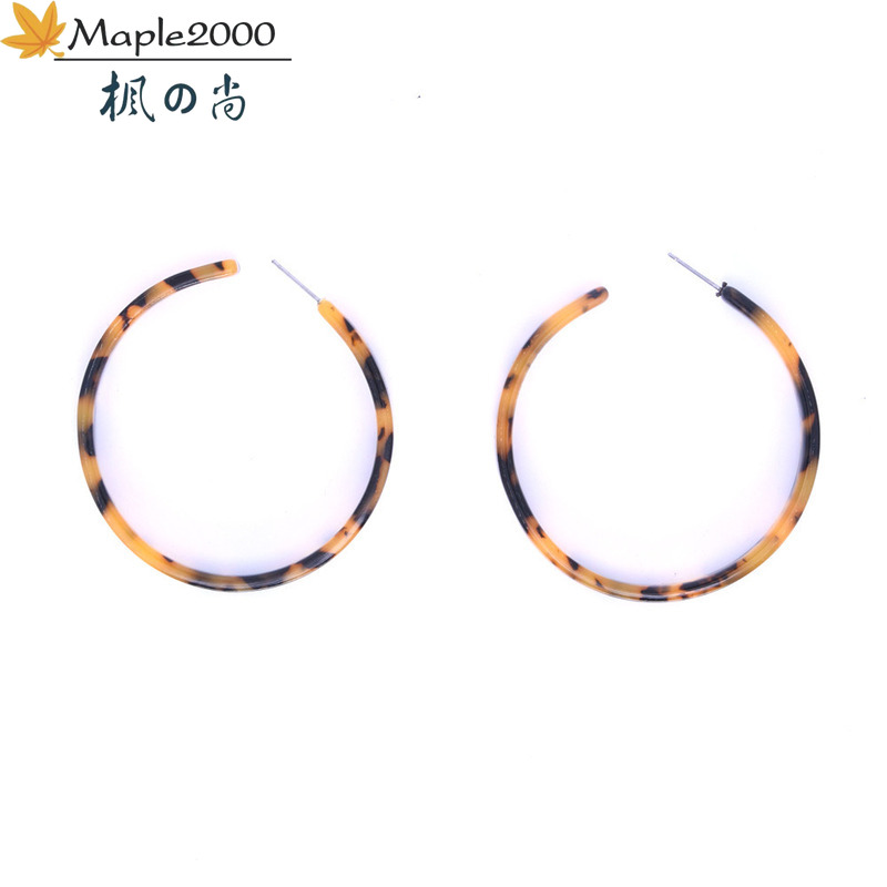 

Hoop & Huggie Acrylic Earring Leopard Shaped Big Earrings Female Boho Drop For Women Fashion Jewelry