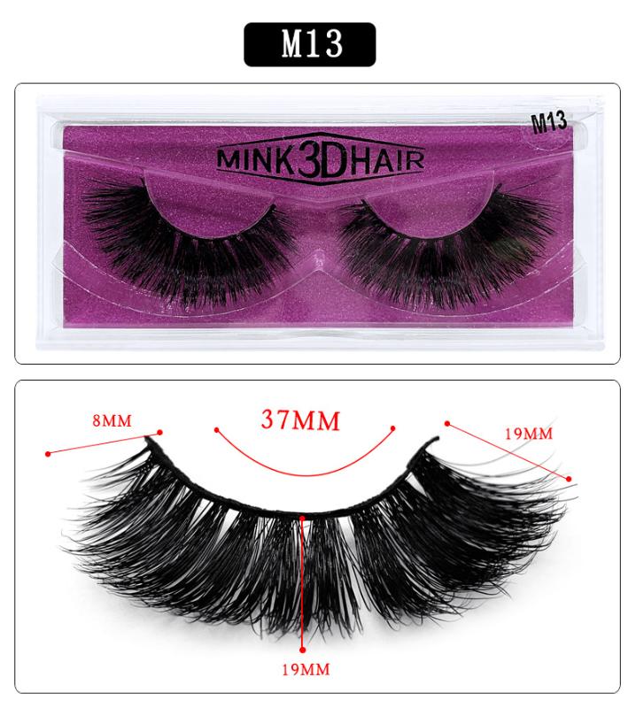 

High quality mink lashes soft 3D real mink eyelashes extensions for makeup natural lashes box