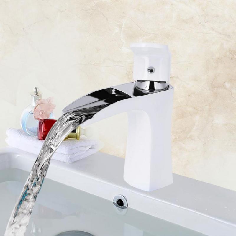 

Taps Bathroom Basin Hot and Cold Waterfall Faucet Temperature Control Water Tap
