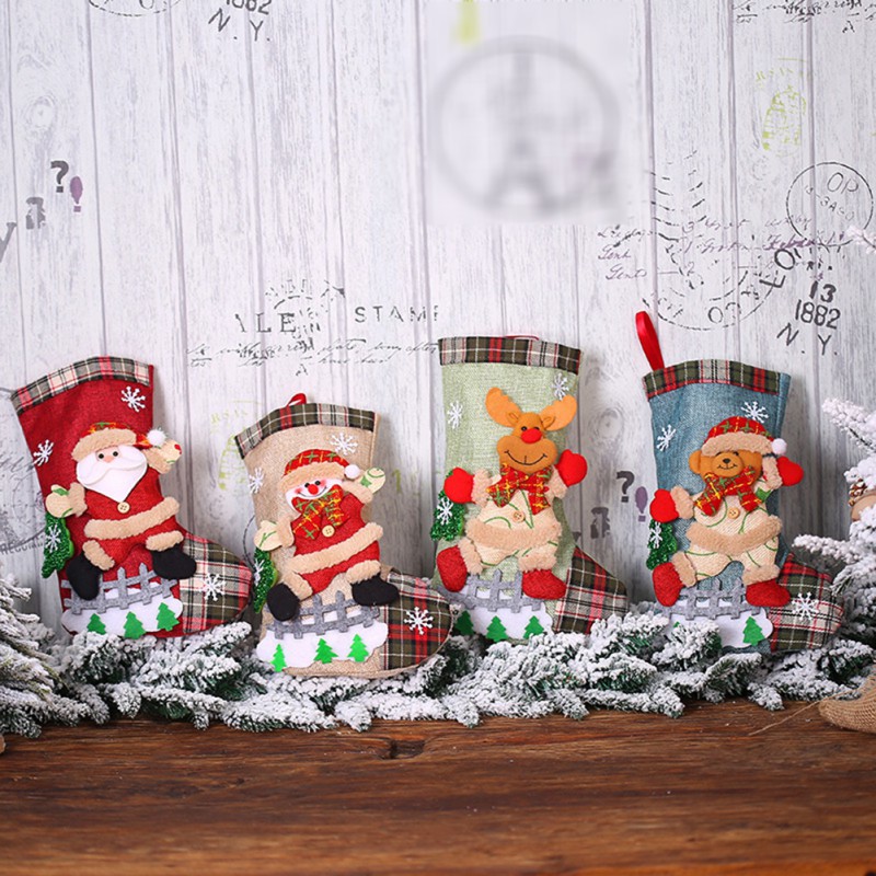 

New Year 2021 Gifts Bag Christmas Stocking Noel Christmas Decorations for Home Navidad Socks Xmas Tree Decoration Natal Hot