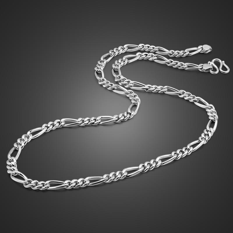 

Hot Sale Fashion 100% 925 Sterling Silver Men's Necklace Cuban Link Chain 6 mm22" Silver Male Jewelry Gifts for Man