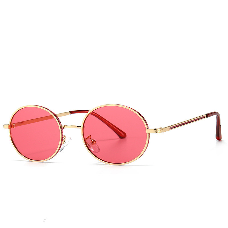 

2020 new alloy Frame Diamond Sunglasses Women Crystal Handmade Round Eyewear UV400 Clear Lens Oval Glasses FML