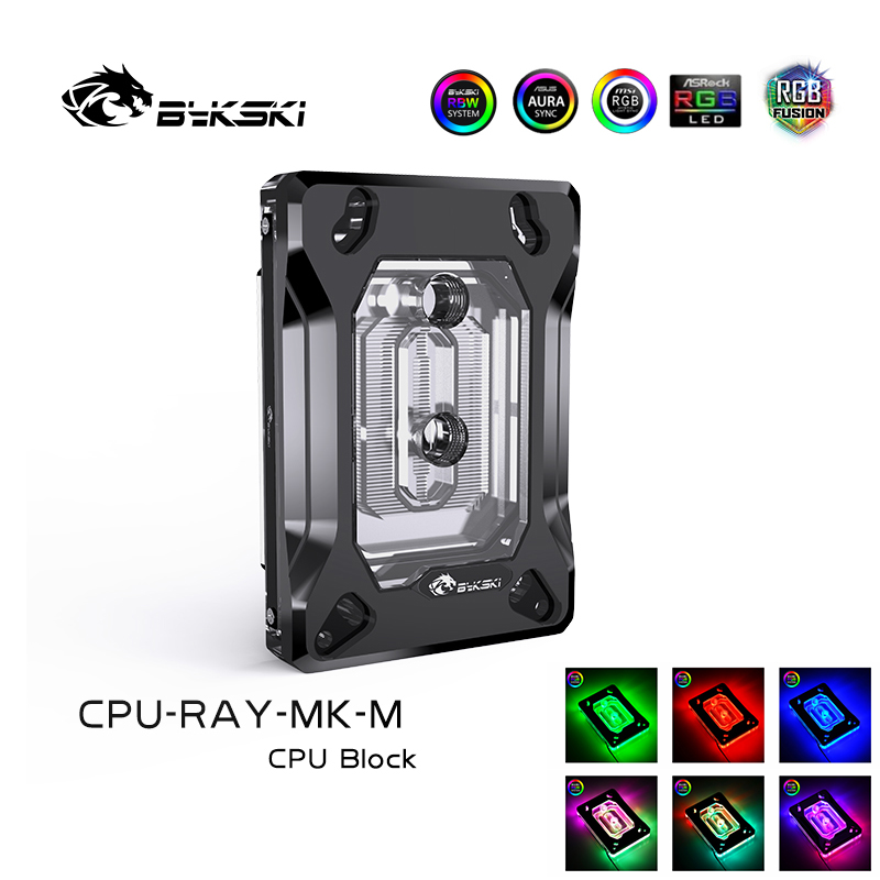 

Bykski CPU Cooler Water Cooling Block For AMD Acrylic RGB CPU Cooler Micro Waterway Liquid Cooling System, CPU-RAY--M