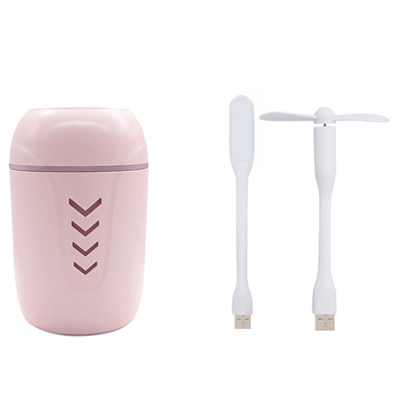 

Air Humidifier 200Ml Large Capacity Household Silent Ultrasonic Air Humidifier With Led Night Light And Fan Pink