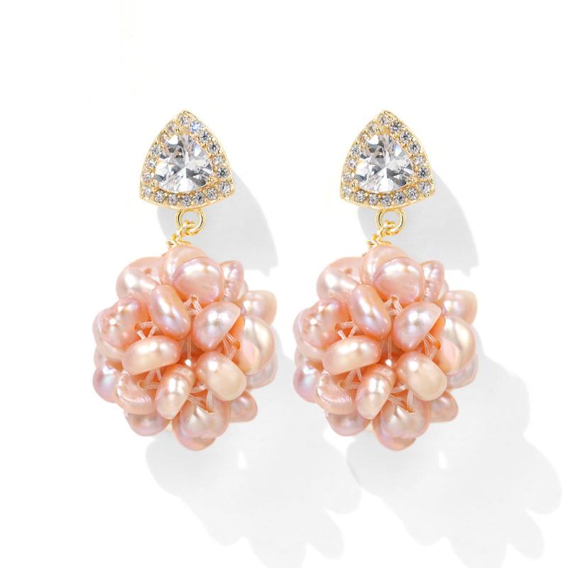 

Design sense small pearl earrings simple delicate Earrings super immortal Korean