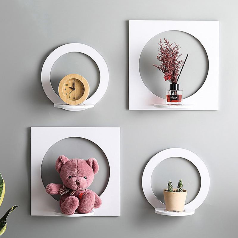 

Wooden Storage Racks Hanging Decor Storage Box Flower Pot House Storage Rack Wall Book Figurines Display Crafts Shelves Holder