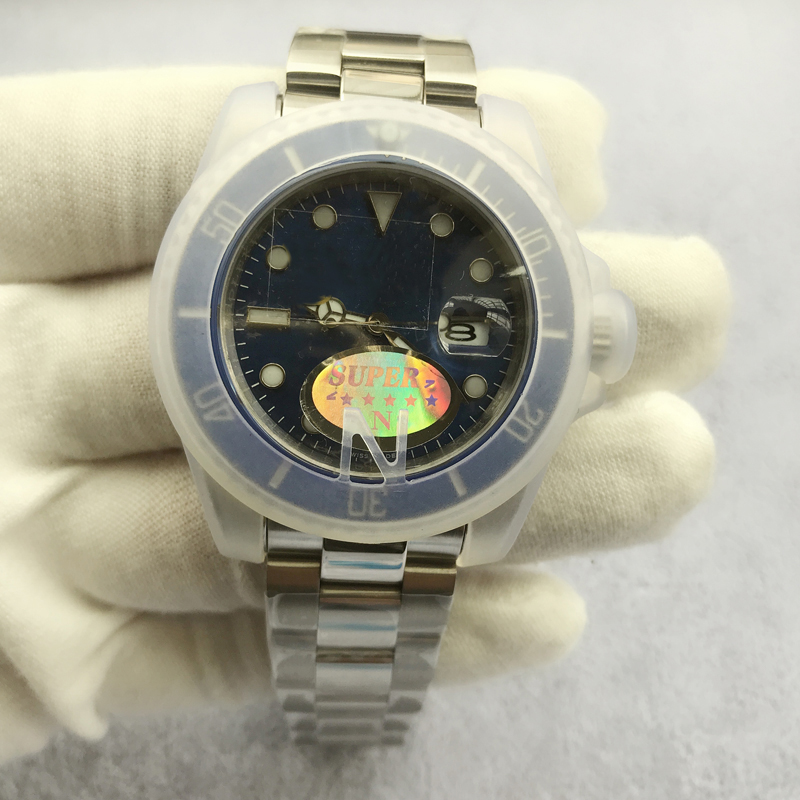 

Top V3 Mens Watches 50M Waterproof ETA 2813 Sapphire Ceramic Bezel Stainless Glide Lock Automatic Automatic Mechanical Male Wristwatches, Box