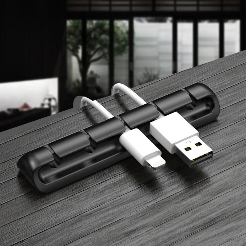 

Desktop Cord Manager Data Cable Fixed Buckle Charging USB Cable Wrapper Device Wire Winder Earphone Hub