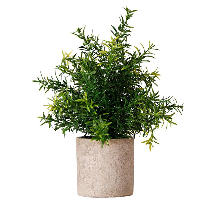 

Artificial Potted Plant Plastic Office Wedding Party Home Decor Table Ornaments Mini Indoor Vivid Green Bonsai With Pot Craft, As pic