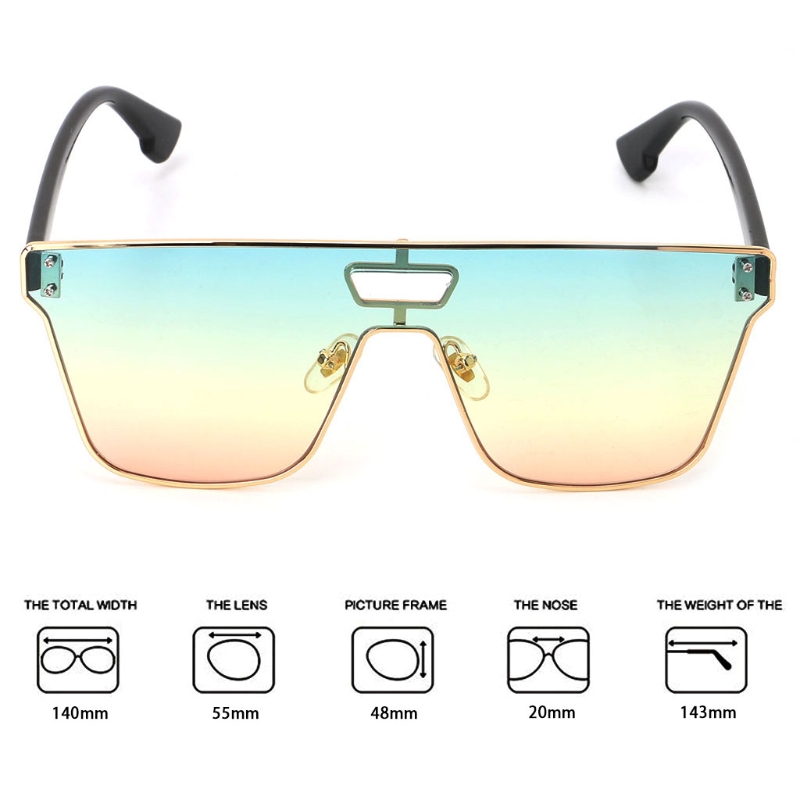 

Square Sunglasses Ocean Lens Luxury Fashion Brand Designer UV400 Unisex Eyewear 649C