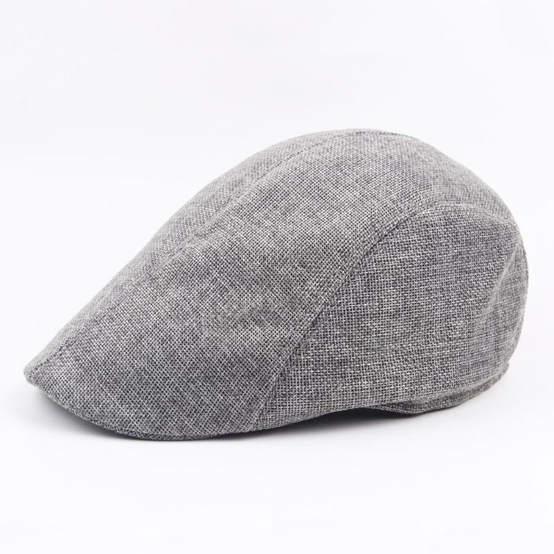 

Summer Beret Caps Men Women Vintage Hat Cap ladies Linen Outdoor Hats Brand Sun Hat Unisex Duckbill Caps Linen Berets, White