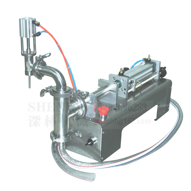 

Table-top filling machine pnuematic filler for beverage and cosmetic bottling filler, and chemistry bottle filling