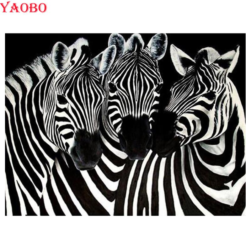 

3D Rhinestones Embroidery Animal zebra 5D DIY Diamond Painting Full Square/Round Drill Mosaic handmade gift cross-stitch kits