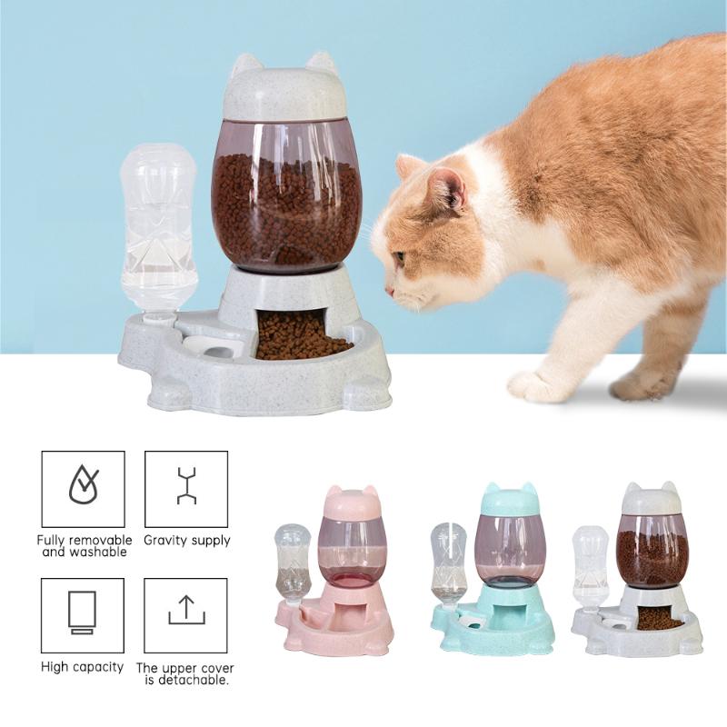 

Automatic Pet Cat Water Feeder Portable Large Capacity Cat Dog Feeding Bowl Anti-slip Pet Dog Dispenser