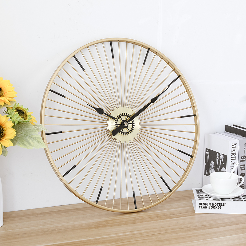 

Gold Quartz Wall Clock Silent Luxury Industrial Nordic Bedroom Wall Clock Living Room Large Creative Reloj Pared Clocks AE50WC