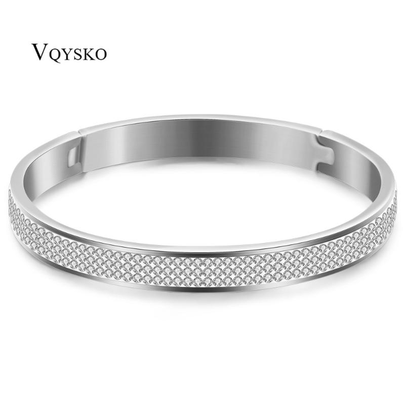 

Exquisite Crystal Bracelet Brand Open Bangles Pulseira 6.3*5.6cm Fashion Crystal Jewelry Bangles Wholesale