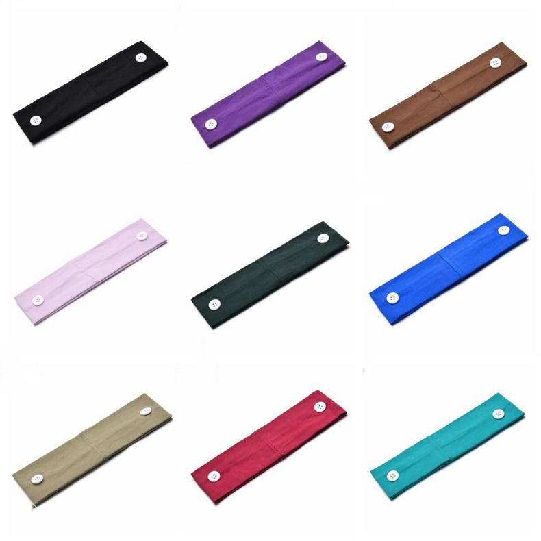 

Yoga Hair Sports LSK1286 Savers Sweat Button Women Ear Scrunchies Head With Mask Wrap Face Band Headband Headband Man Headbands Holder Psno