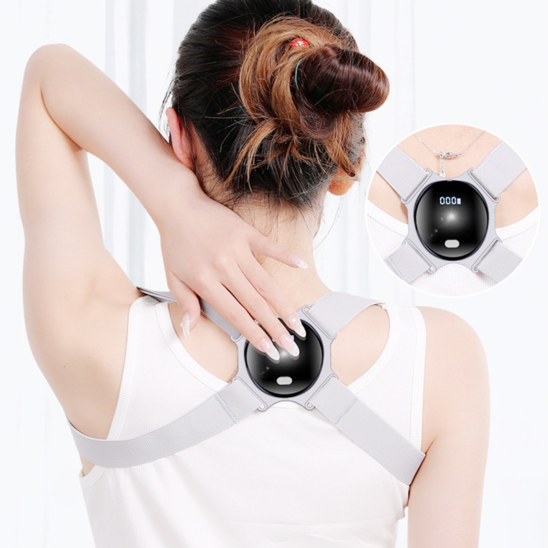 

Adjustable Smart Back Posture Corrector Intelligent Posture Belt Smart Reminder Correct Shoulder Training Belt Correctio, Gray 500mah battery