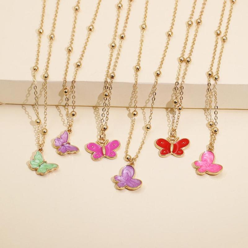

Sweet Butterfly Necklace For Women Long Clavicle Chain Pendant Refined Stylish Mujer Gift 2020 Trendy