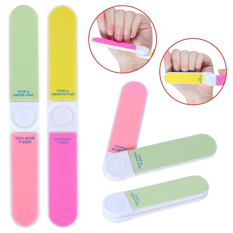 

Foldable Mini Portable Nail Art Buffer Files Manicure Tool Nail Sanding Files Stick Even Out Smooth Buffer Buffers