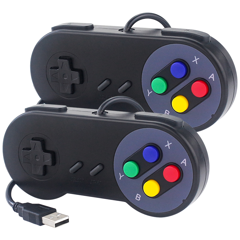 

Wired USB Game Controller Gamepad Retro Joypad Black Gray Gamepads for PC Laptop Windows for NESPi4 Case Raspberry Pi 4