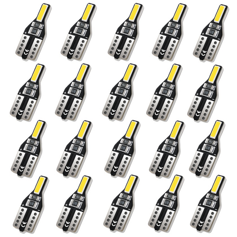 

20Pcs LED T10 501 194 W5W 7020SMD Car CANBUS Error Free Wedge Light Bulb White, As pic