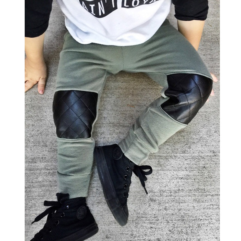 

2020 1-5Y Autumn Spring Thicken Baby Boy Clothes Splice New Born Baby Clothes Boys Kids Pants Toddler Casual Children Trousers, Black