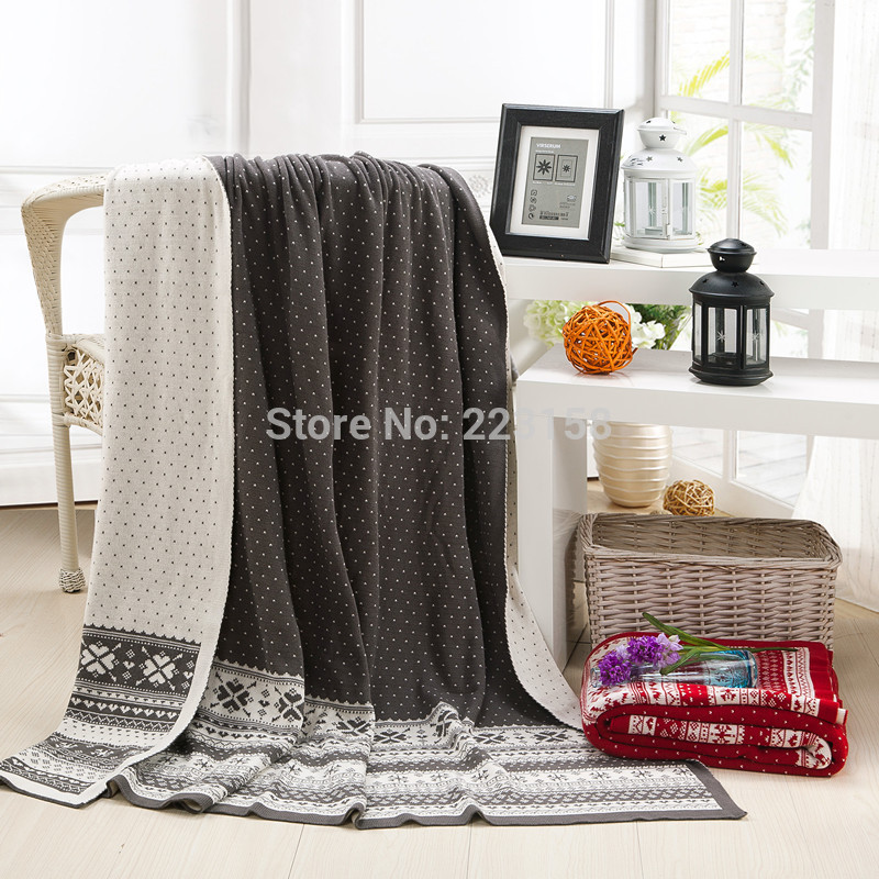 

Blankets 130*170cm Furniture Summer Cotton 2014 100% Christmas Jacquard Knitted Blanket Flower Yarn Air Conditioning