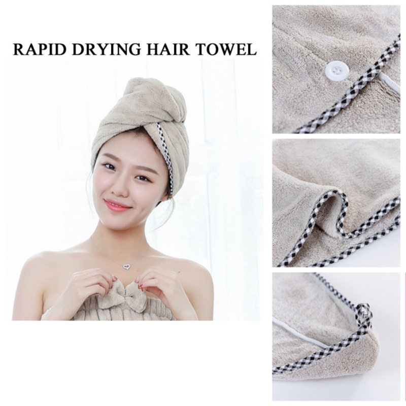 

Magic Dry Hair Cap Microfiber Hair Fast Drying Dryer Towel Bath Wrap Hat Quick Cap Turban Dry