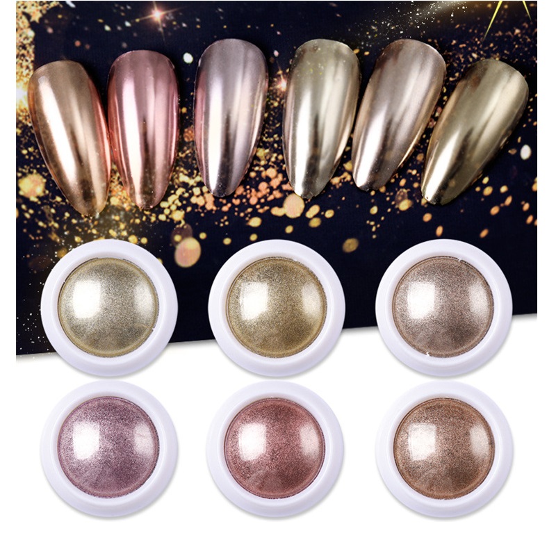 

0.3g Nail Art Mirror Glitter Powder Chrome Pigment Dust Rose Gold Metallic Effect Flakes UV Gel Polish Manicure Decorations