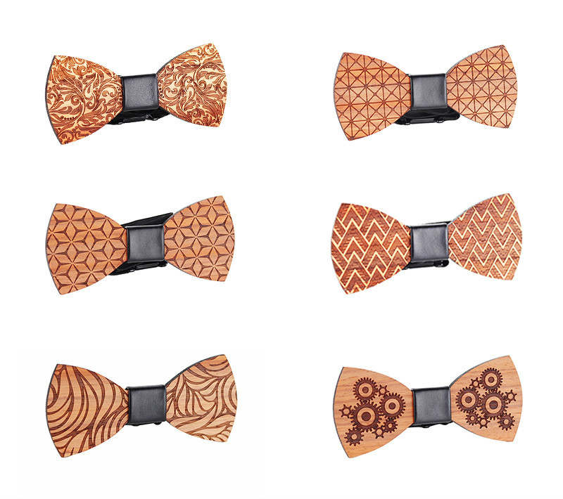 

New Cork Wood Fashion Bow Ties Mens Novelty Handmade Solid Neckwear for Mens Wedding Party Man Gift Accessories Men Bowtie