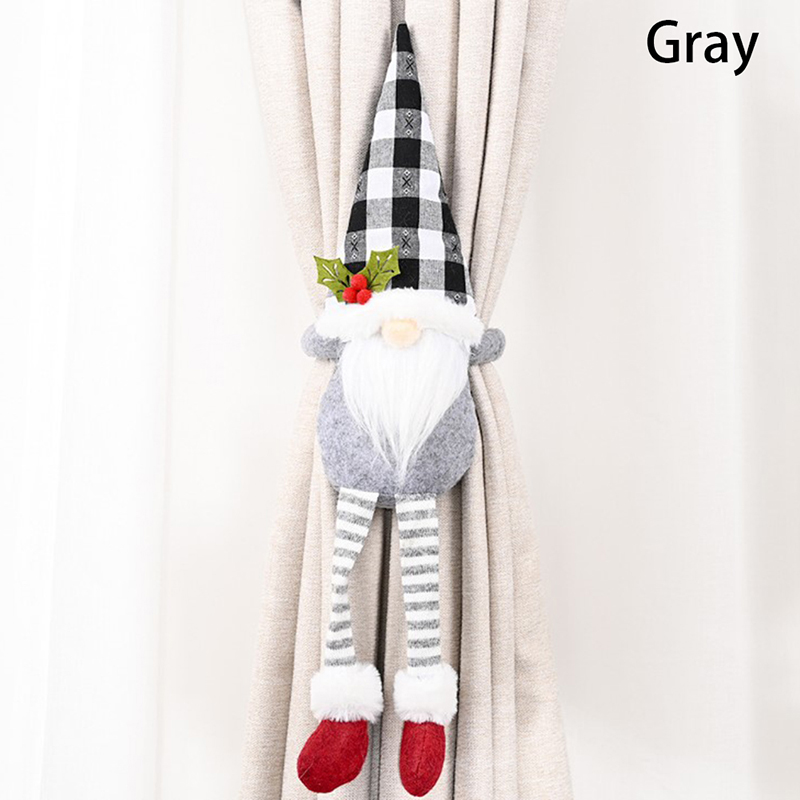 

Christmas Decoration Forest Santa Curtain Buckle Faceless Doll European Style Curtain Tied Rope Creative Door Hanging