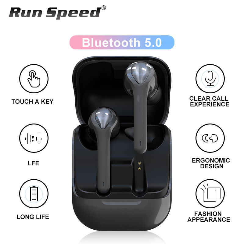

G9 TWS Bluetooth Earphones Fingerprint Touch Stereo Wireless earphone with Mic Handsfree Earbuds