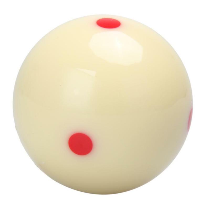 

2-1/4" Resin Billiard Pool Practice Table Sports Red Dots Replacement Training Mini Regulation Size Cue Ball Indoor Game Tool