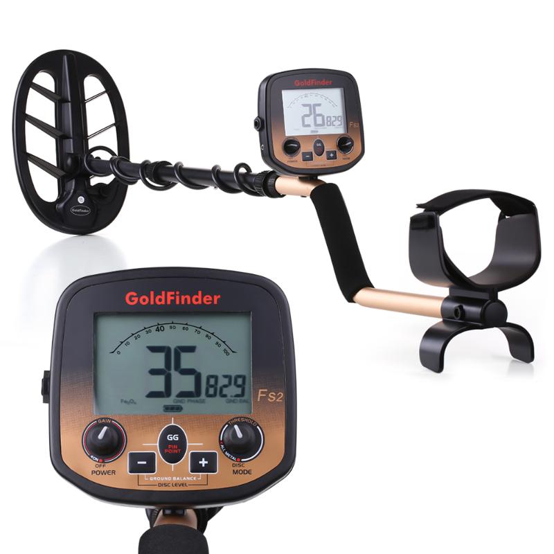 

Professional Underground Metal Detector FS2 Scanner Finder Gold Digger Treasure Pinpointer LCD Display two coils optional