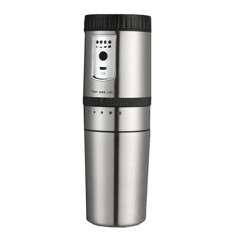

Portable Coffee Maker, Mini Semi-Automatic Coffee Machine Compact Grinding Equipment Stainless Electric Chargeable Espres
