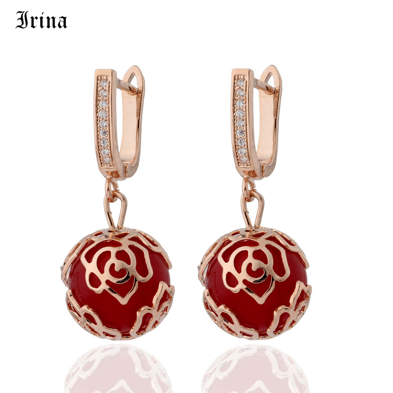 

Irina Natural Stone Earrings Heart Pendant Drop Earring Pink Red Black Dangle Girls Women Party Wedding Jewelry