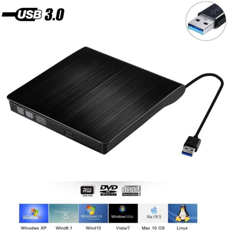 

External DVD CD Drive, Portable USB 3.0 and USB C Interface Rewriter Burner Reader,High Speed DVD /CD Player