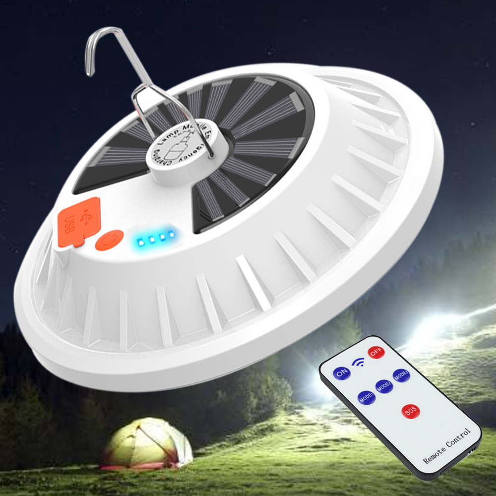 

120W 60W Rechargeable LED Bulb Lamp Remote Control Solar Charge Lantern Portable Emergency Night Market Light for Outdoor Camping Home