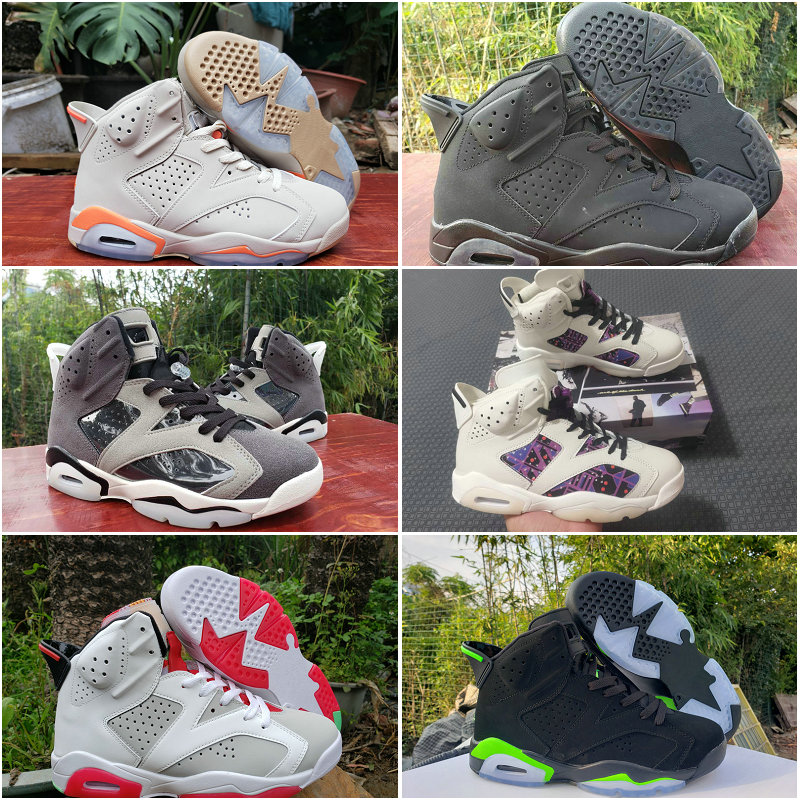 

2020 New Mens 6s Motorsport Quai 54 Hare Alternate Black Infrared White Orange Grey Basketball Shoes Jumpman 6 Sports Trainers Sneakers, 01